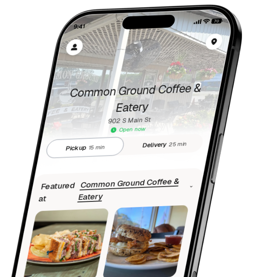 Common Ground Coffee & Eatery app preview